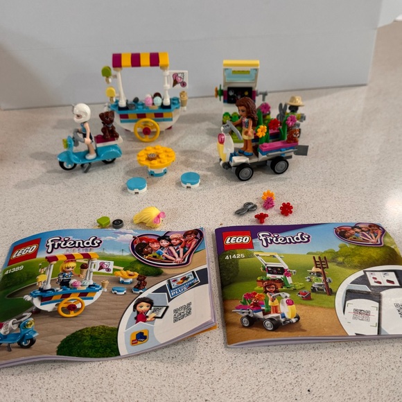 Two used Lego Friends sets. 41389 Ice Cream Cart & 41425 Olivia’s Flower Garden - Picture 2 of 11